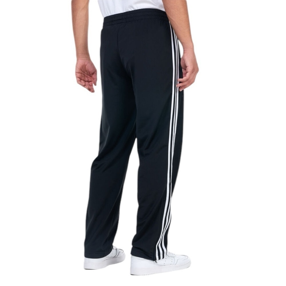 NBN Gear Big & Tall Black Track Pants White Stripes Open Zipper Hem Mens…